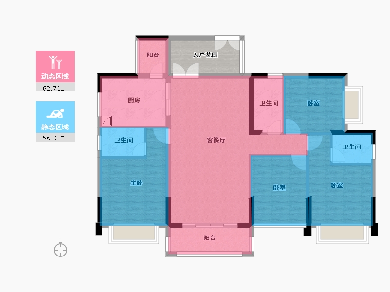 广东省-韶关市-南雄大福国际名城-113.90-户型库-动静分区