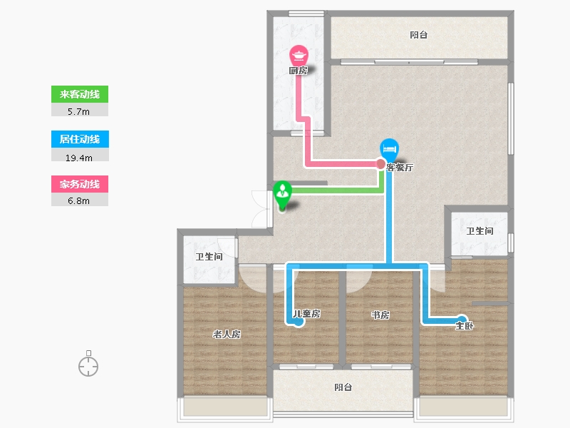 山东省-泰安市-东湖壹号-157.72-户型库-动静线