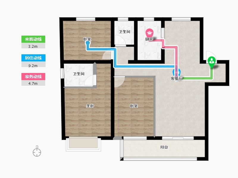 安徽省-宿州市-翔茂悦·府-92.00-户型库-动静线