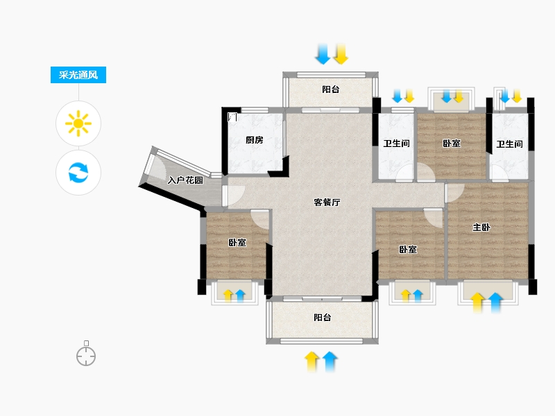 广东省-韶关市-南雄大福国际名城-107.89-户型库-采光通风