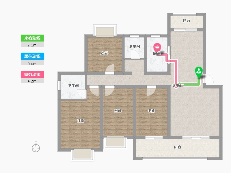 江西省-吉安市-顺泰中央公馆-111.91-户型库-动静线