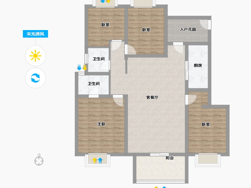 贵州省-铜仁市-中瑞恒泰水上明珠-110.66-户型库-采光通风