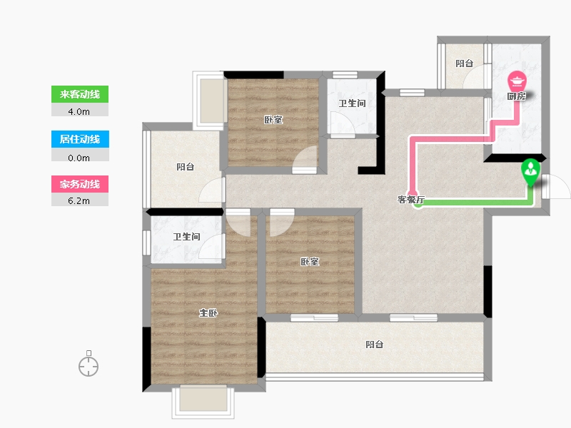 贵州省-铜仁市-​桐达山居-95.20-户型库-动静线