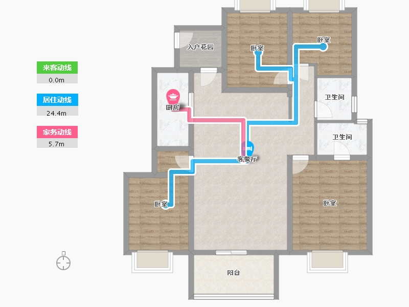 贵州省-铜仁市-中瑞恒泰水上明珠-110.44-户型库-动静线