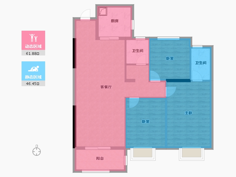 湖北省-黄石市-金銮龙吟湾-98.18-户型库-动静分区