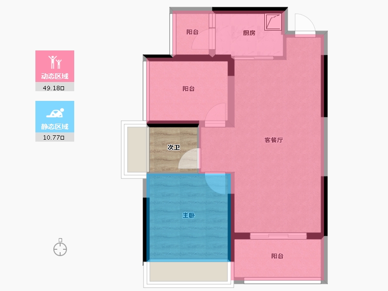 广东省-湛江市-华双济海花园-56.10-户型库-动静分区