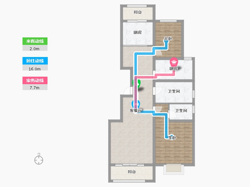 陕西省-榆林市-万泰紫郡-98.52-户型库-动静线