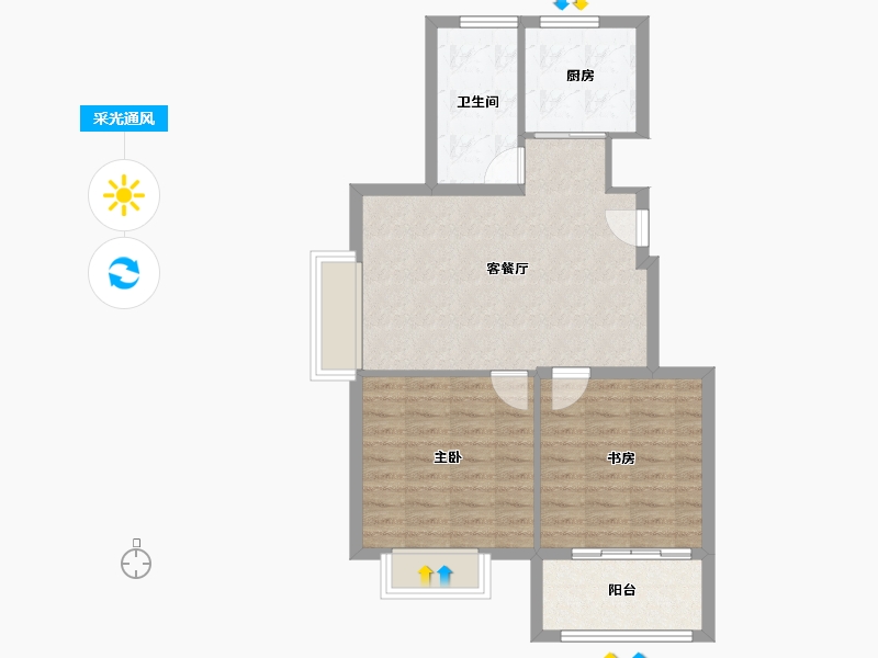 江苏省-扬州市-邗建祥瑞苑-67.23-户型库-采光通风