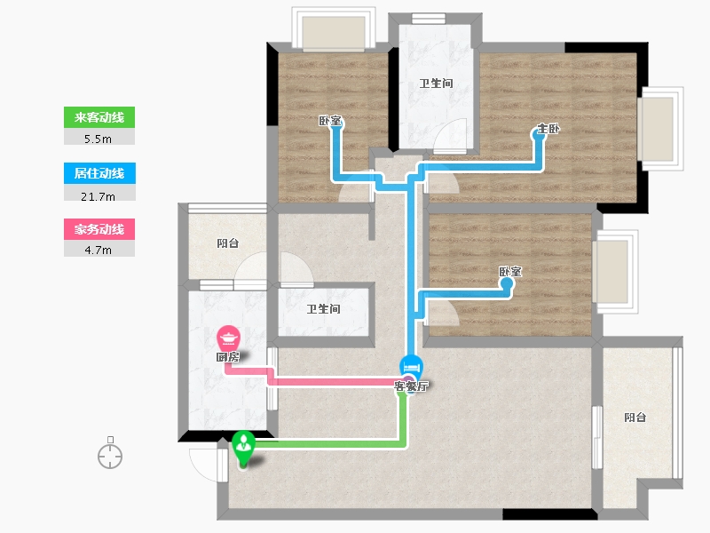 贵州省-铜仁市-桐达翰林居-97.16-户型库-动静线