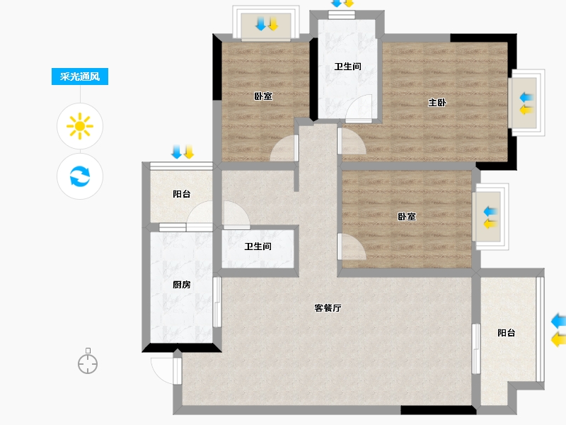 贵州省-铜仁市-桐达翰林居-97.16-户型库-采光通风