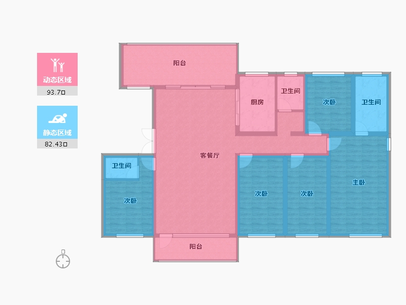 河北省-承德市-玖礼台南区-158.88-户型库-动静分区