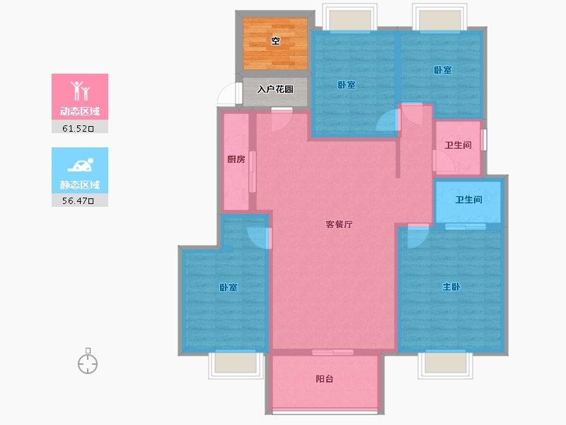 贵州省-铜仁市-中瑞恒泰水上明珠-112.64-户型库-动静分区