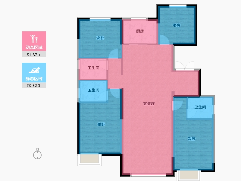 河北省-秦皇岛市-秦皇皓月城-110.41-户型库-动静分区