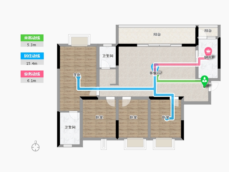 贵州省-铜仁市-​桐达山居-112.80-户型库-动静线