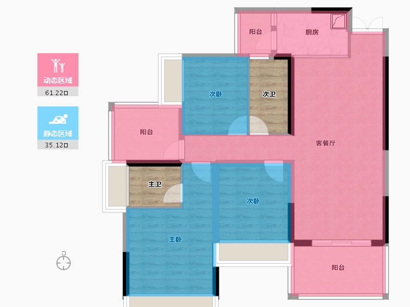 广东省-湛江市-华双济海花园-94.17-户型库-动静分区