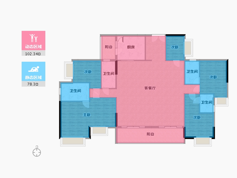 广东省-中山市-德宝怡高-170.81-户型库-动静分区