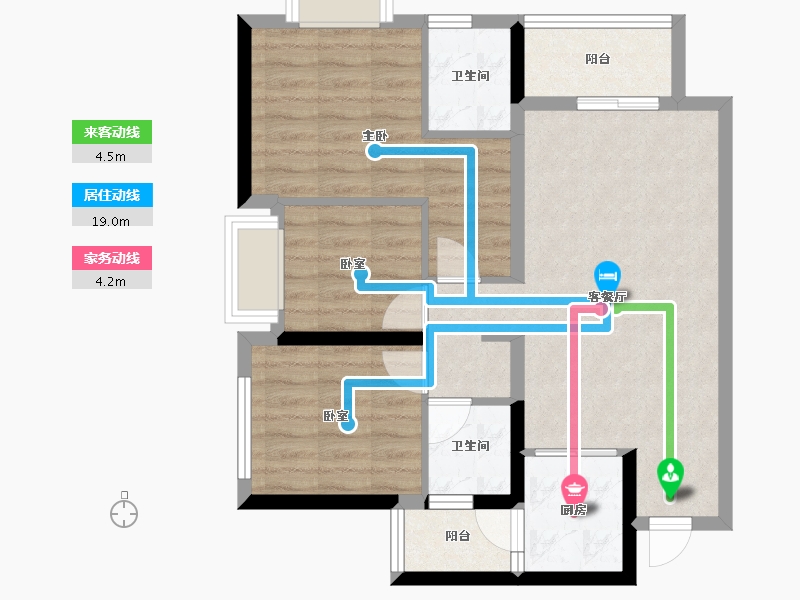 贵州省-铜仁市-​桐达山居-71.76-户型库-动静线