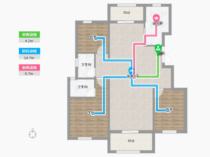 湖北省-黄冈市-黄梅·北瑞景-98.53-户型库-动静线