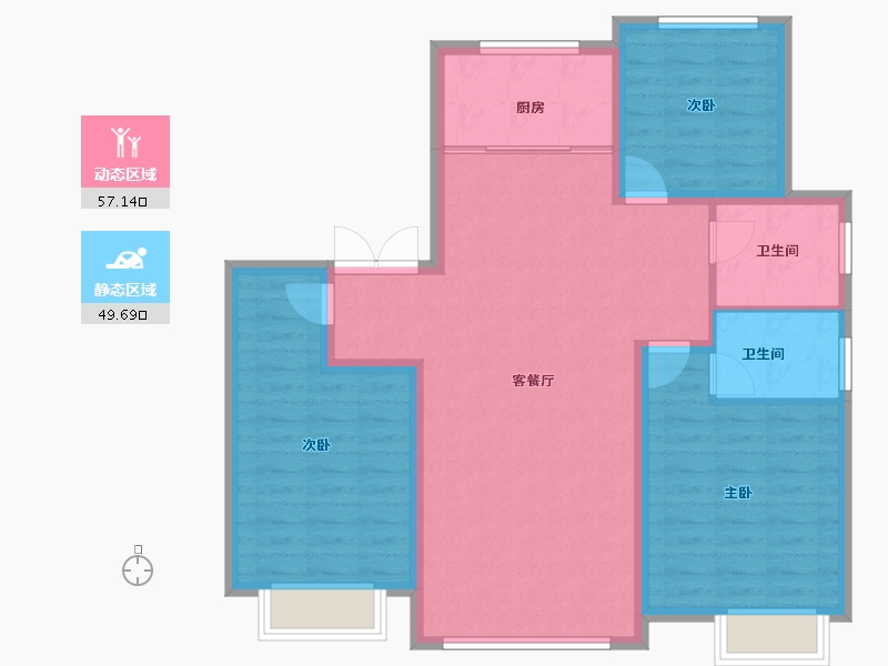 河北省-承德市-禧悦天著-96.77-户型库-动静分区