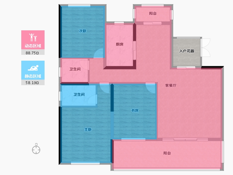 江西省-赣州市-章江回弯-138.18-户型库-动静分区