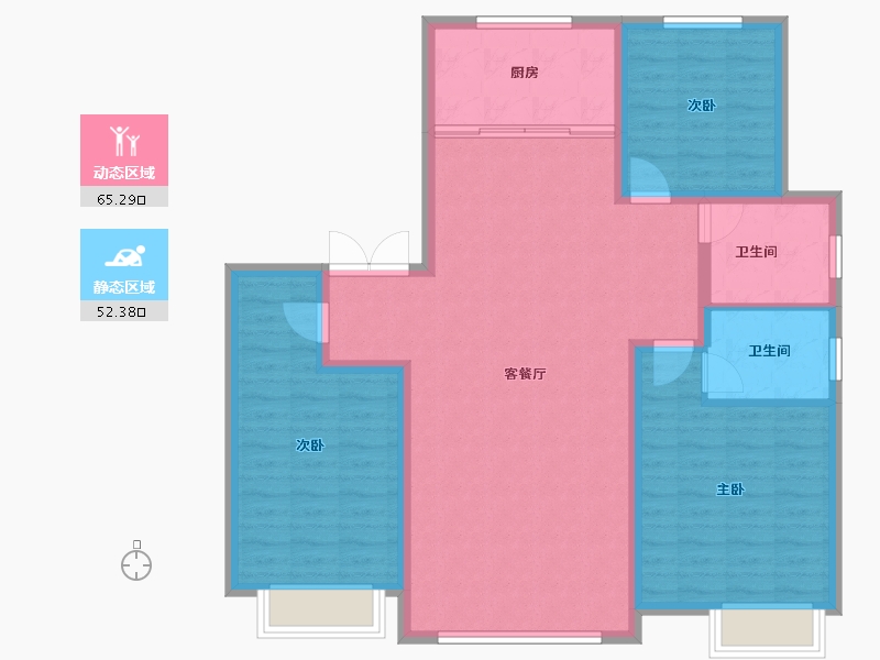 河北省-承德市-禧悦天著-106.87-户型库-动静分区