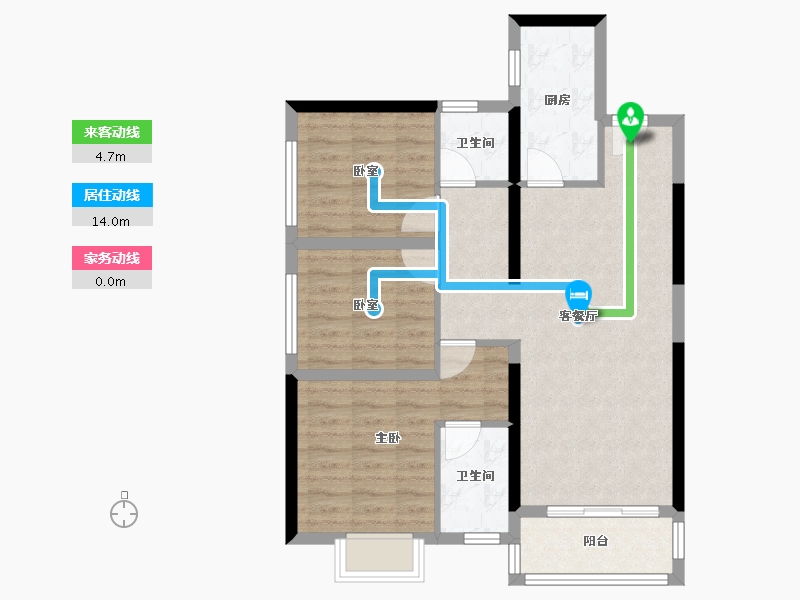 四川省-绵阳市-华丽河畔-77.42-户型库-动静线