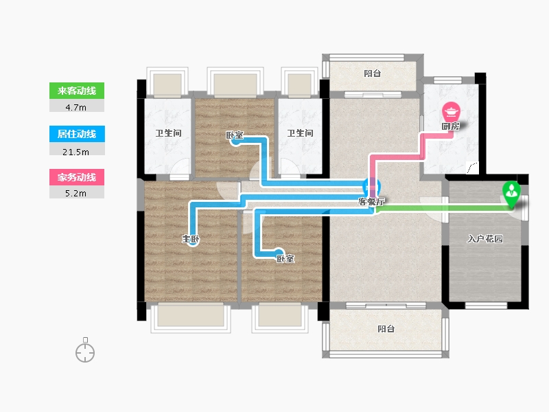 广东省-韶关市-南雄碧桂园凤凰天境-96.81-户型库-动静线