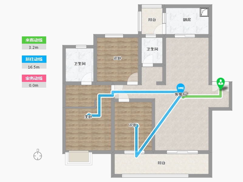 陕西省-汉中市-缙颐·久玺台-130.00-户型库-动静线