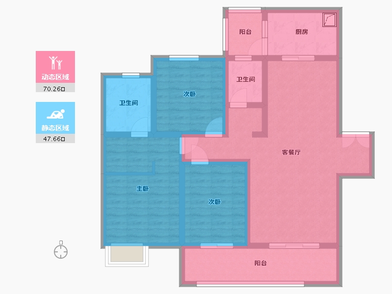 陕西省-汉中市-缙颐·久玺台-130.00-户型库-动静分区