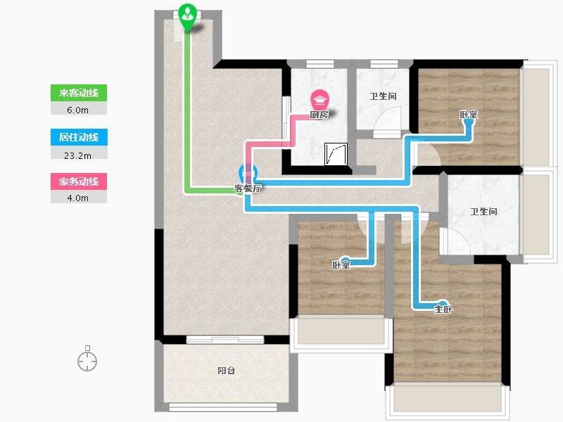 广东省-湛江市-君临蔚蓝海岸-79.61-户型库-动静线