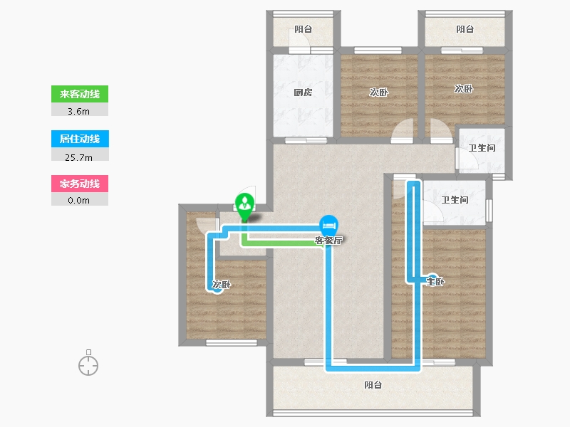 贵州省-铜仁市-桐达翰林居-110.90-户型库-动静线