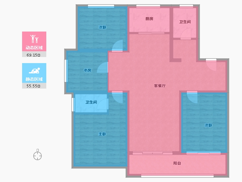 山东省-泰安市-华宁.嘉禾园-112.06-户型库-动静分区