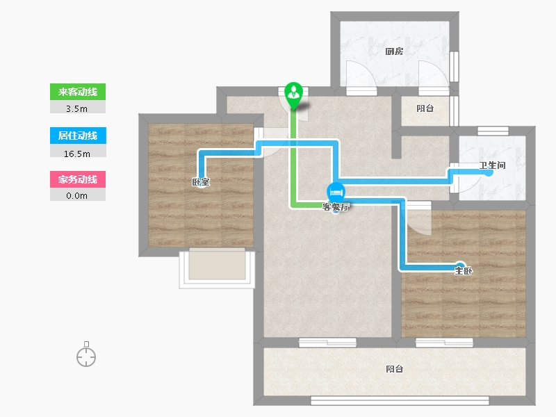 湖北省-宜昌市-三峡花苑-78.00-户型库-动静线