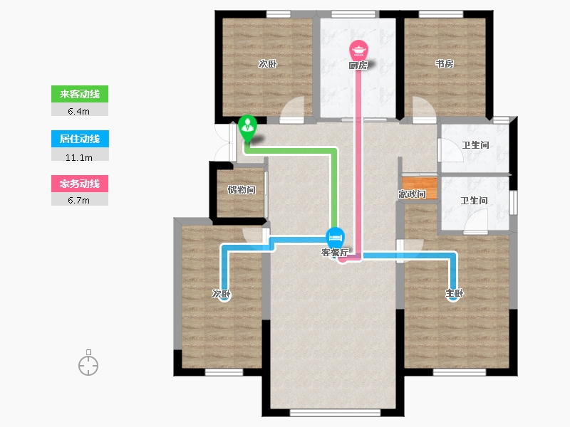 内蒙古自治区-呼和浩特市-金地江山风华-111.99-户型库-动静线