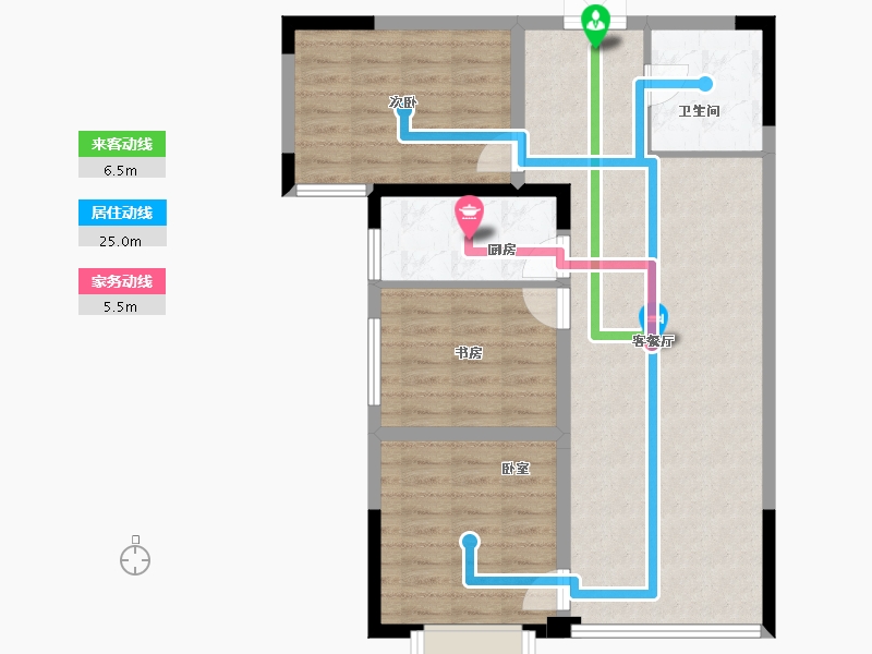 甘肃省-临夏回族自治州-睿强·状元府-84.01-户型库-动静线