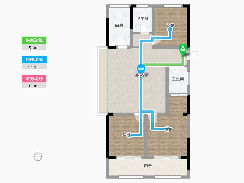 安徽省-芜湖市-北泰御府-88.78-户型库-动静线