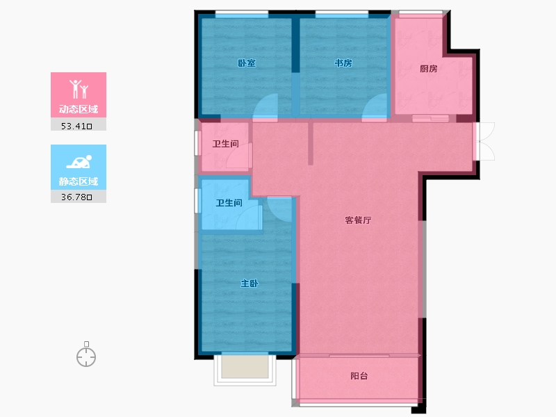 甘肃省-临夏回族自治州-兴华锦绣山水-80.42-户型库-动静分区