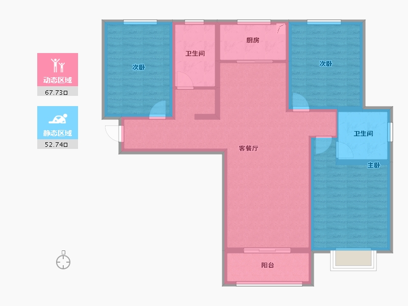 河南省-三门峡市-天河城珺园-107.19-户型库-动静分区