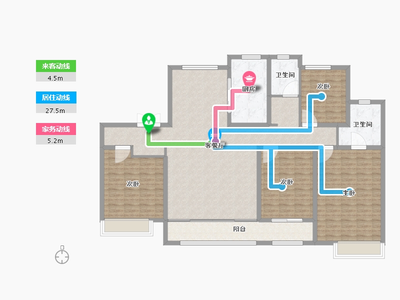 山东省-东营市-海成御苑-152.01-户型库-动静线