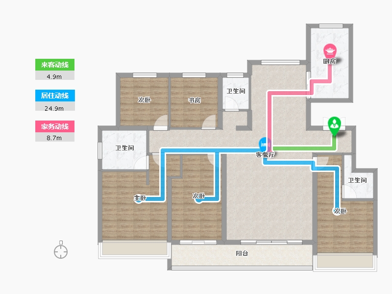 山东省-东营市-齐宸府-152.00-户型库-动静线