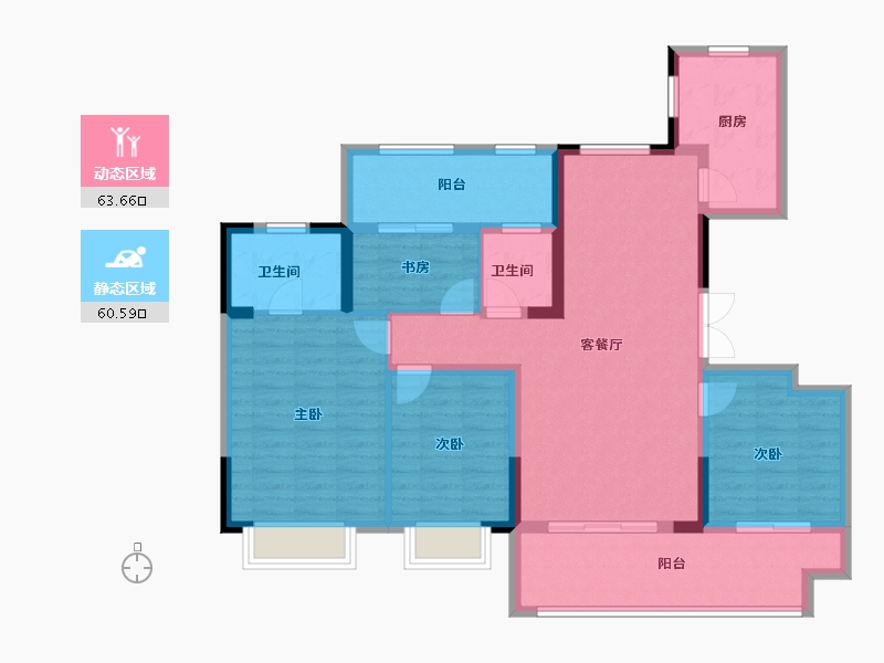 河南省-三门峡市-长安玖号院-111.28-户型库-动静分区