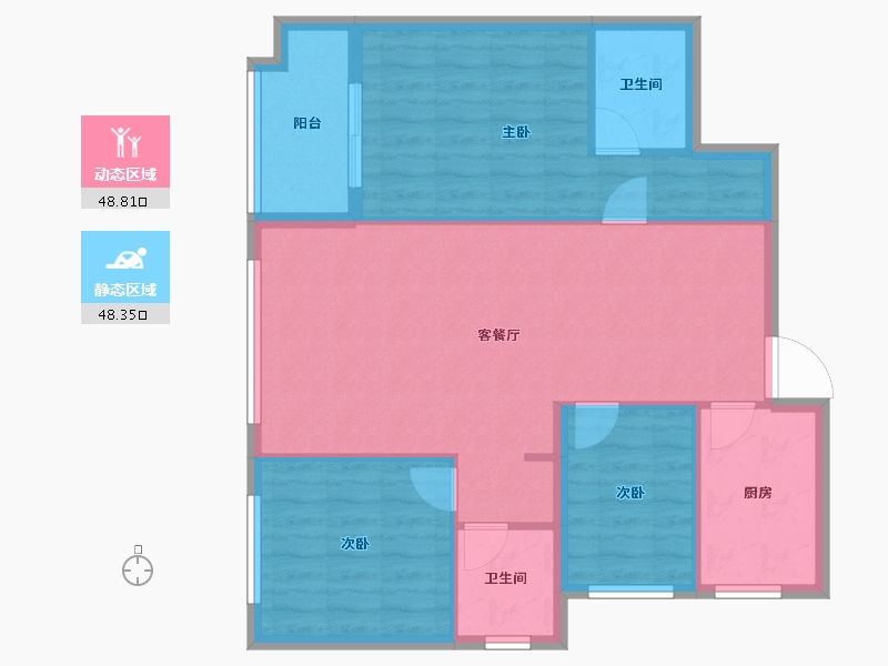 甘肃省-临夏回族自治州-唐顿庄园二期-88.31-户型库-动静分区