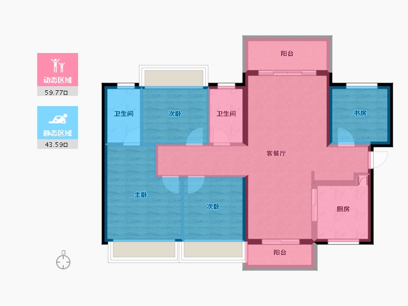 广东省-湛江市-金地自在城-92.23-户型库-动静分区