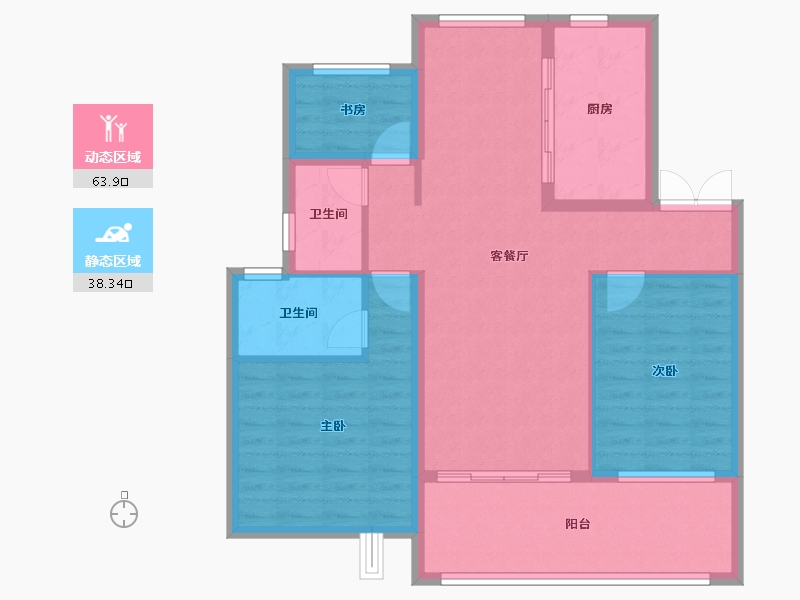 安徽省-宿州市-徽创万兴·花半里-92.01-户型库-动静分区