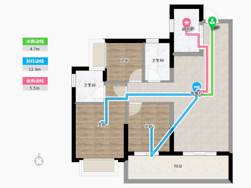 广东省-湛江市-金地自在城-72.14-户型库-动静线