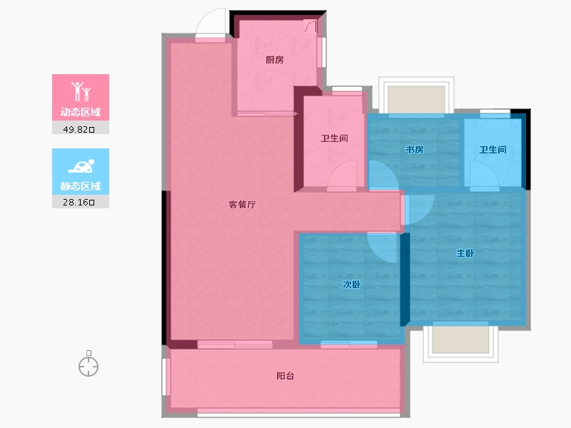 湖北省-荆州市-荆州当代城MOMΛ-69.12-户型库-动静分区