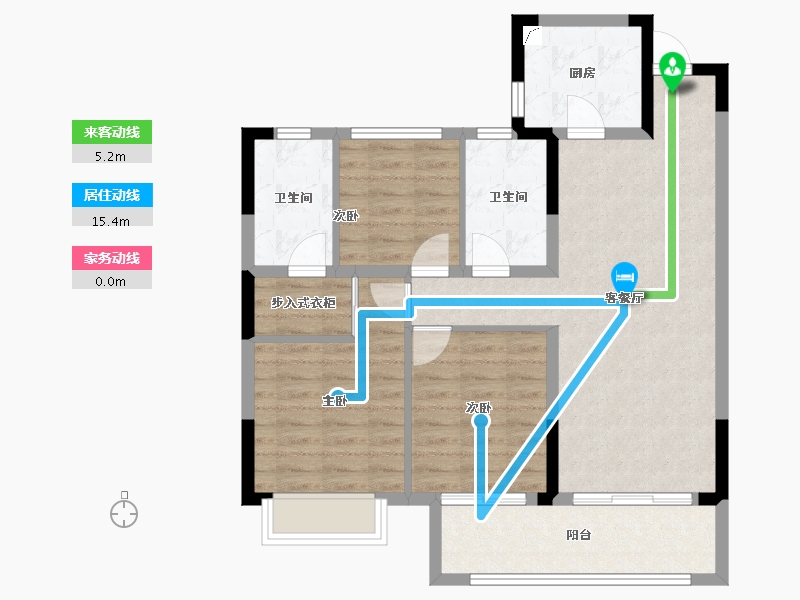 江西省-上饶市-中兆利诚·壹号院-84.90-户型库-动静线