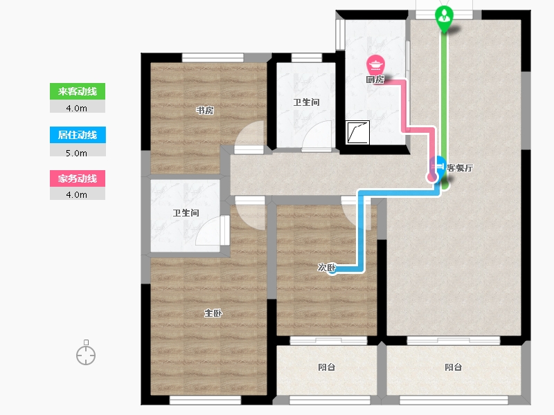 河北省-邢台市-永康瑞府-84.66-户型库-动静线