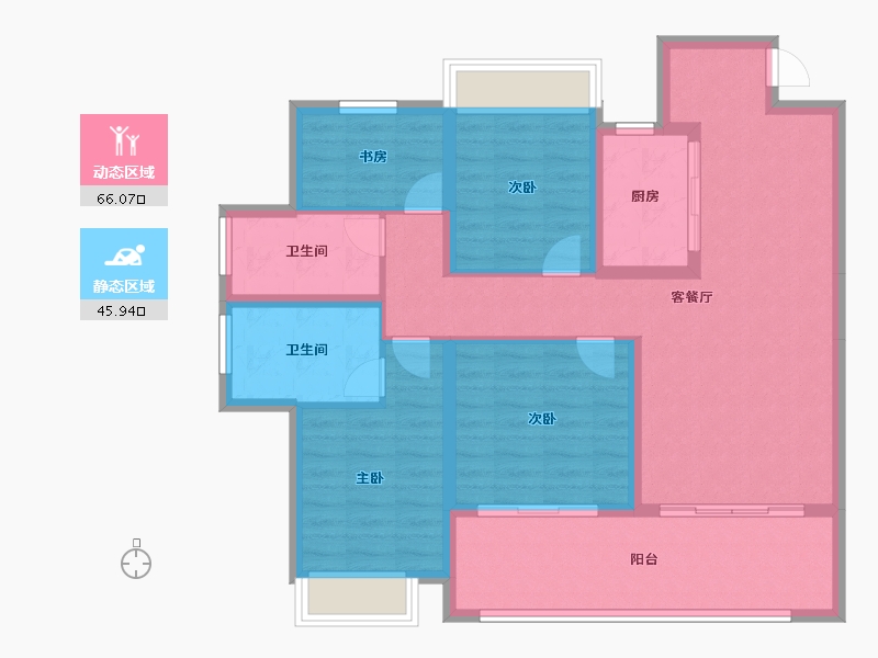 安徽省-宿州市-墨林廷苑-100.00-户型库-动静分区