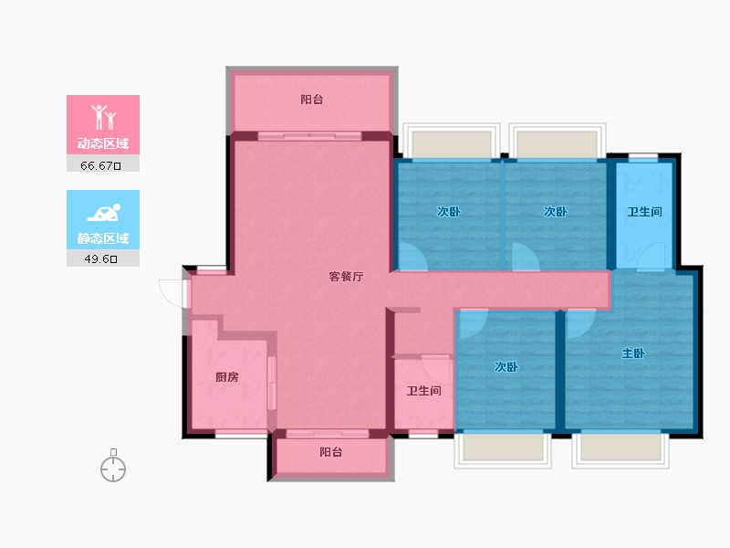 广东省-湛江市-金地自在城-104.19-户型库-动静分区